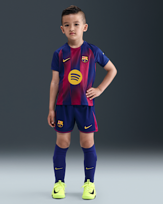Детские  FC Barcelona 2025/26 Stadium Home Little Kids' Nike Soccer Replica 3-Piece Kit