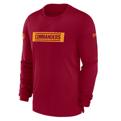 Washington Commanders Sideline Player Team Issue Men’s Nike Dri-FIT Long-Sleeve Top