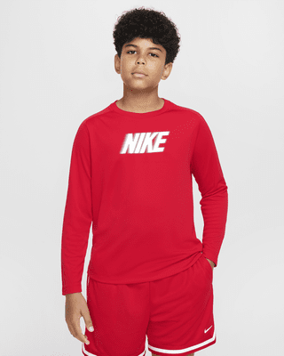 Подростковые  Nike Dri-FIT Multi+ Big Kids' (Boys') Long-Sleeve Top (Extended Size)