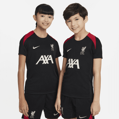 Liverpool FC Strike Nike Dri-FIT knit voetbaltop met korte mouwen voor kids