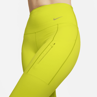 Leggings de tiro alto de 7/8 de sujeción firme con bolsillos para mujer Nike Go