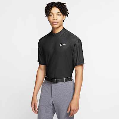 nike dri fit mock neck mens golf shirt