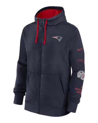 Мужское худи New England Patriots Club Nike NFL Full-Zip Hoodie