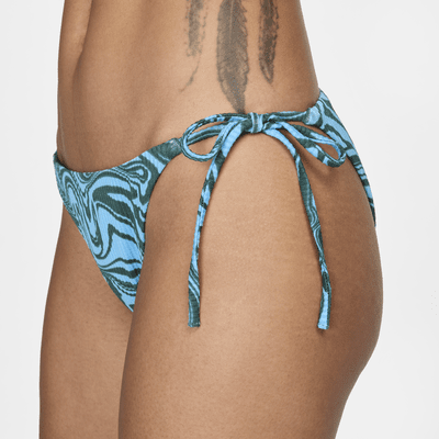 Prenda inferior de bikini con correas para mujer Nike Swim Swirl