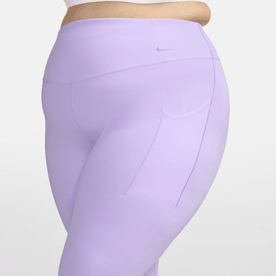 Leggings 7/8 de tiro alto y sujeción media con bolsillos para mujer (talla grande) Nike Universa