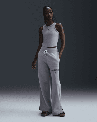 Женские  Nike Sportswear Phoenix Fleece High-Waisted Wide-Leg Logo Pants