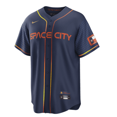 Jersey de béisbol Replica para hombre MLB Houston Astros City Connect (Alex Bregman)