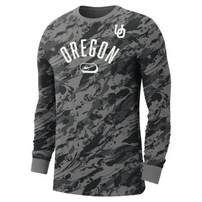 Oregon Men's Nike College Crew-Neck Long-Sleeve T-Shirt