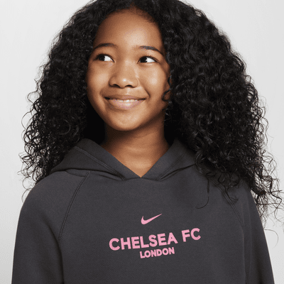 Sudadera de fútbol con gorro sin cierre Nike para niños talla grande Chelsea FC alternativa