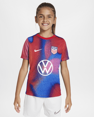 Подростковые шорты USMNT Academy Pro Big Kids' Nike Dri-FIT Soccer Pre-Match Short-Sleeve Top