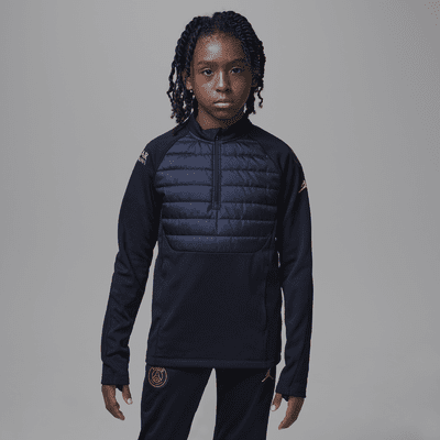 Paris Saint-Germain Academy Winter Warrior Jordan Therma-FIT futballfelső nagyobb gyerekeknek