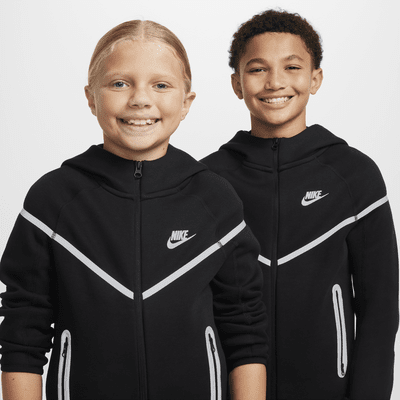 Reflexní mikina Nike Sportswear Tech Fleece s kapucí a dlouhým zipem pro chlapce