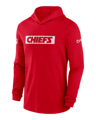Мужские  Kansas City Chiefs Sideline Nike Dri-FIT NFL Long-Sleeve Hooded Top