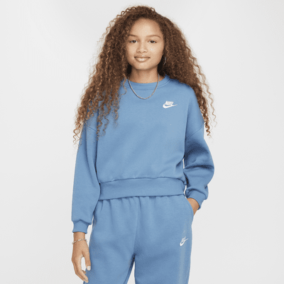 Nike Sportswear Club Fleece Girls' Boxy Crew-Neck Sweatshirt