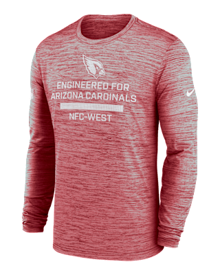 Мужская футболка Arizona Cardinals Sideline Team Issue Velocity Nike Dri-FIT NFL Long-Sleeve