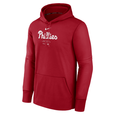 Philadelphia Phillies Authentic Collection Practice Men's Nike Therma MLB Pullover Hoodie