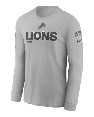 Мужская футболка Detroit Lions Salute to Service Mascot Edge Legend Nike NFL Long-Sleeve