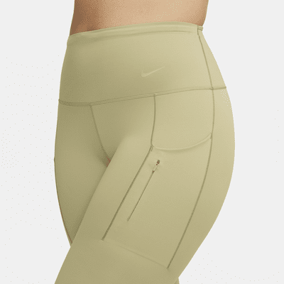 Leggings de tiro alto de 7/8 de sujeción firme con bolsillos para mujer Nike Go