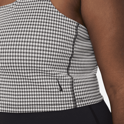 Nike Yoga Women's Cropped Gingham Tank (Plus Size)
