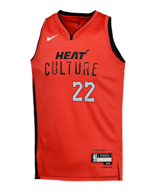 Подростковые джерси Jimmy Butler Miami Heat 2024/25 City Edition Big Kids' Nike Dri-FIT NBA Swingman Jersey