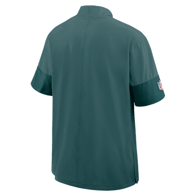 Philadelphia Eagles Sideline Coach Men's Nike NFL 1/2-Zip Short-Sleeve Jacket