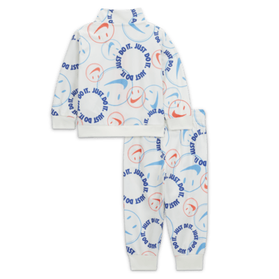 Conjunto de entrenamiento para bebé Nike Smiley Swoosh Printed Tricot Set