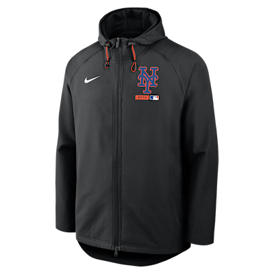 New York Mets Authentic Collection Men's Nike Therma-FIT MLB Full-Zip Hooded Jacket