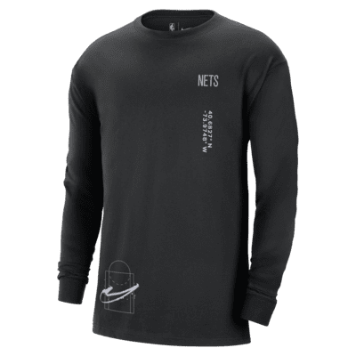 Brooklyn Nets Courtside Max90 Men's Nike NBA Long-Sleeve T-Shirt