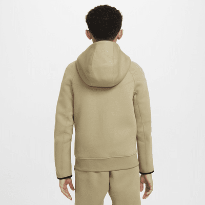 Mikina Nike Sportswear Tech Fleece s kapucí a dlouhým zipem pro větší děti (chlapce)