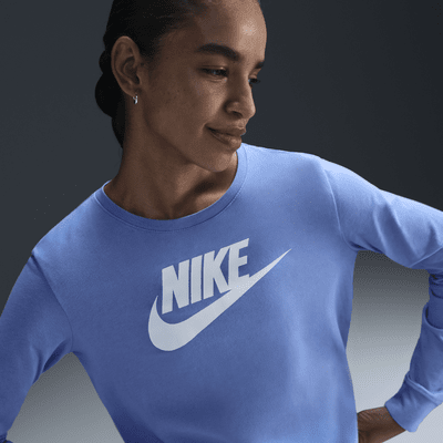 Playera de maga larga con logotipo para mujer Nike Sportswear Essentials