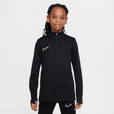 Haut d'entraînement de foot à manches longues et 1/4 de zip Dri-FIT Nike Academy pour ado