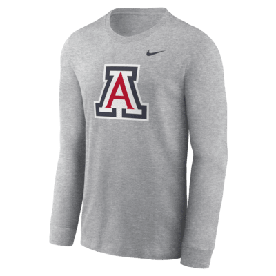 Playera de manga larga universitaria Nike para hombre Arizona Wildcats Primary Logo