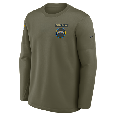 Los Angeles Chargers Salute to Service Sideline Triumphant Win Coach Men's Nike NFL Pullover Crew