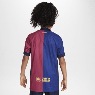 Camisola de futebol Authentic Nike Dri-FIT ADV do equipamento principal Match FC Barcelona 2024/25 Júnior