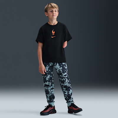 Playera de fútbol Nike FFF Premium de portero para niños talla grande