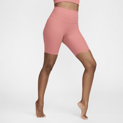 Shorts de ciclismo de tiro alto de 20 cm con soporte suave para mujer Nike Zenvy Rib