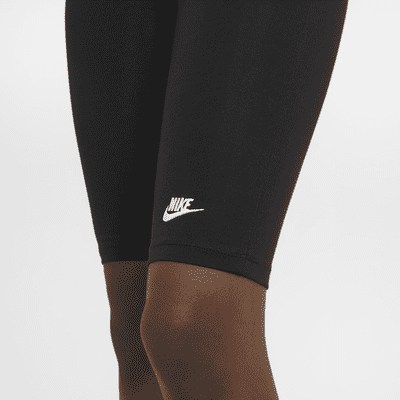 กางเกงปั่นจักรยานขาสั้น 9 นิ้วเอวสูงเด็กโต Nike Sportswear (หญิง)
