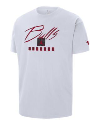 Nike Women's Chicago Bulls White Courtside Cotton T-Shirt, Small