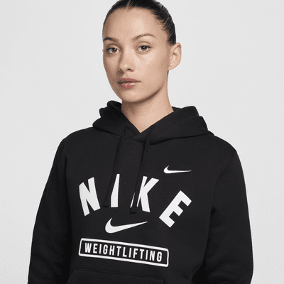 Sudadera con gorro sin cierre de halterofilia para mujer Nike