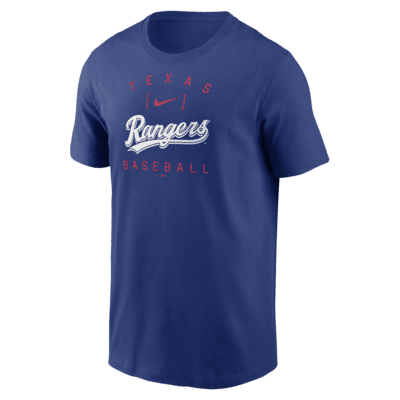 Playera Nike de la MLB para hombre Texas Rangers Home Team Athletic Arch