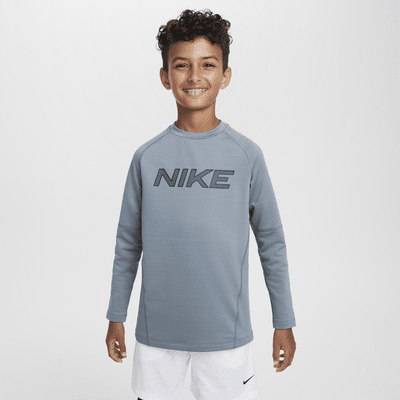 Playera de entrenamiento de manga larga Dri-FIT para niño talla grande Nike Pro Warm