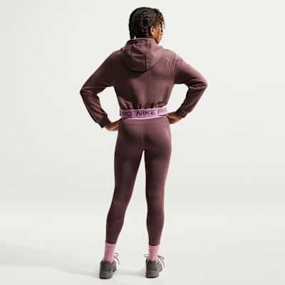 Nike Pro Fleece Big Kids' (Girls') Dri-FIT Full-Zip Hoodie