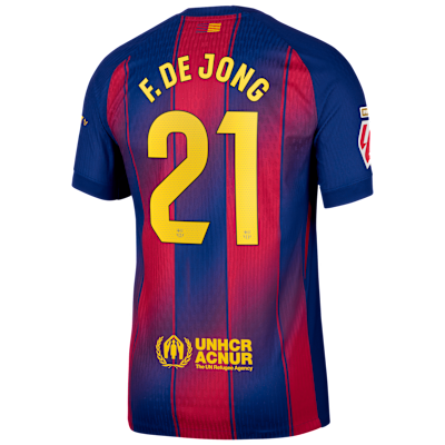 Frenkie de Jong Barcelona 2025/26 Match Home Men's Nike Dri-FIT ADV Soccer Jersey