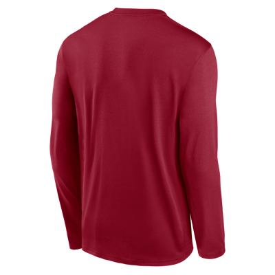Oklahoma Courtside Basketball Shootaround Legend Men's Jordan Brand Dri-FIT College Long-Sleeve T-Shirt