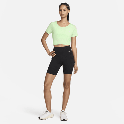 Nike One Classic Women's Dri-FIT Short-Sleeve Cropped Twist Top