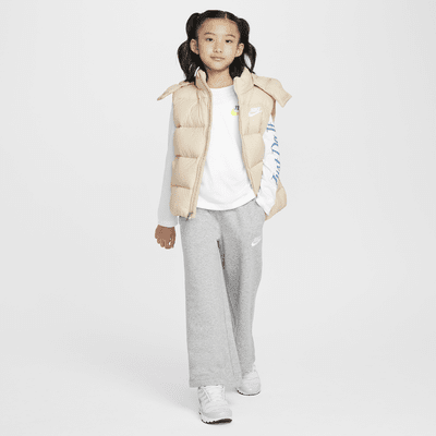 Nike Sportswear Club Little Kids' Fleece Wide Leg Pants