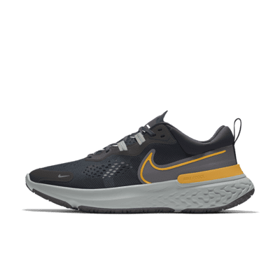 фото Беговые кроссовки с индивидуальным дизайном nike react miler 2 by you - черный