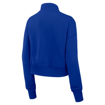 Buffalo Bills Phoenix Women's Nike NFL Cropped 1/4-Zip Crew