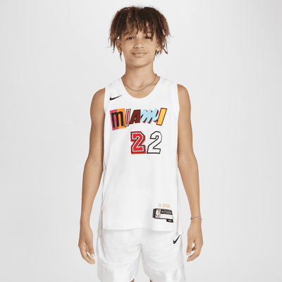 Maillot Nike Dri-FIT NBA Swingman Jimmy Butler Miami Heat City Edition pour enfant plus âgé