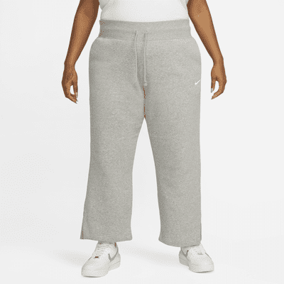 Nike Sportswear Phoenix Fleece Women's High-Waisted Wide-Leg Tracksuit Bottoms (Plus Size)